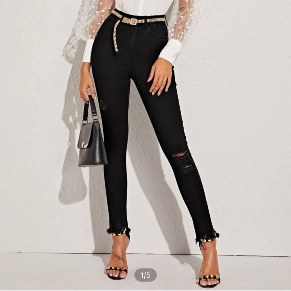 High rise high stretch skinny jeans